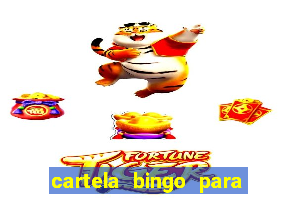 cartela bingo para cha de cozinha imprimir gratis